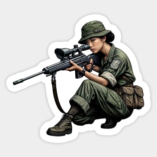 Sniper Girl Sticker